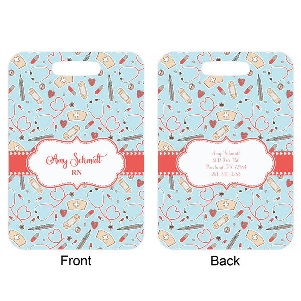 Nurse Aluminum Luggage Tag (Front + Back)