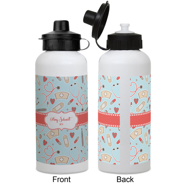 Nurse Aluminum Water Bottle - White APPROVAL