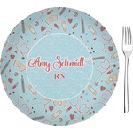 Nurse 8" Glass Appetizer / Dessert Plates - Single or Set (Personalized)