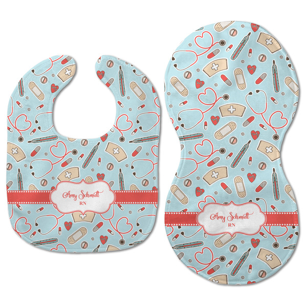 Nurse Baby Bib & Burp Set - Approval (new bib & burp)