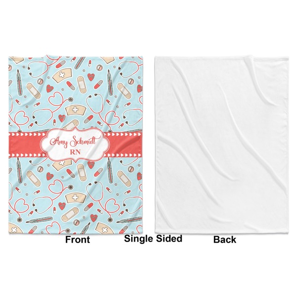 Nurse Baby Blanket (Single Sided - Printed Front, White Back)