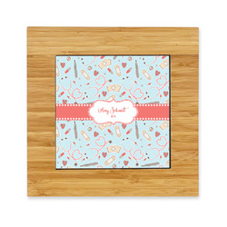 Nurse Bamboo Trivet with Ceramic Tile Insert (Personalized)
