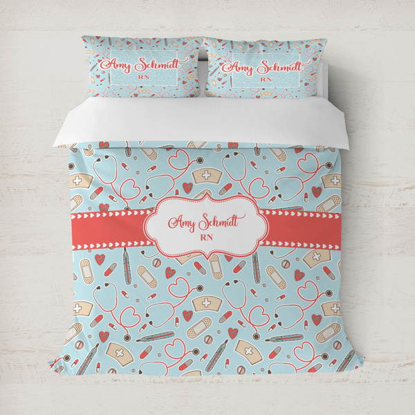 Custom Nurse Duvet Cover Set - Full / Queen (Personalized)