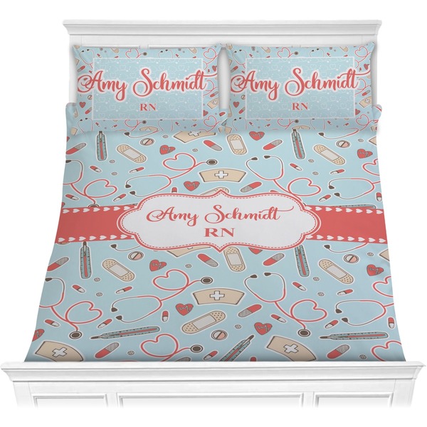 Custom Nurse Comforter Set - Full / Queen (Personalized)
