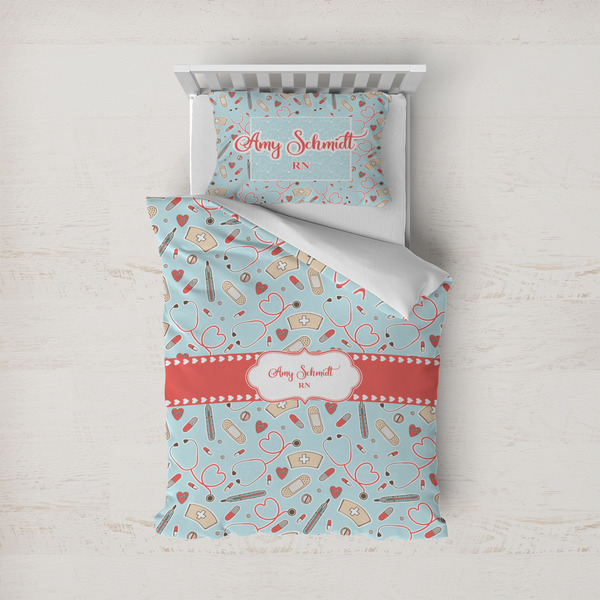 Custom Nurse Duvet Cover Set - Twin (Personalized)