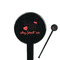 Nurse 7" Round Plastic Stir Sticks - Black - Double Sided (Personalized)