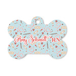 Nurse Bone Shaped Dog ID Tag - Small (Personalized)