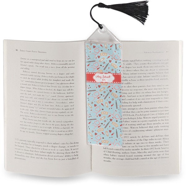 Nurse Bookmark with tassel - In book
