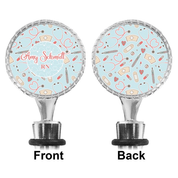 Nurse Bottle Stopper - Front and Back