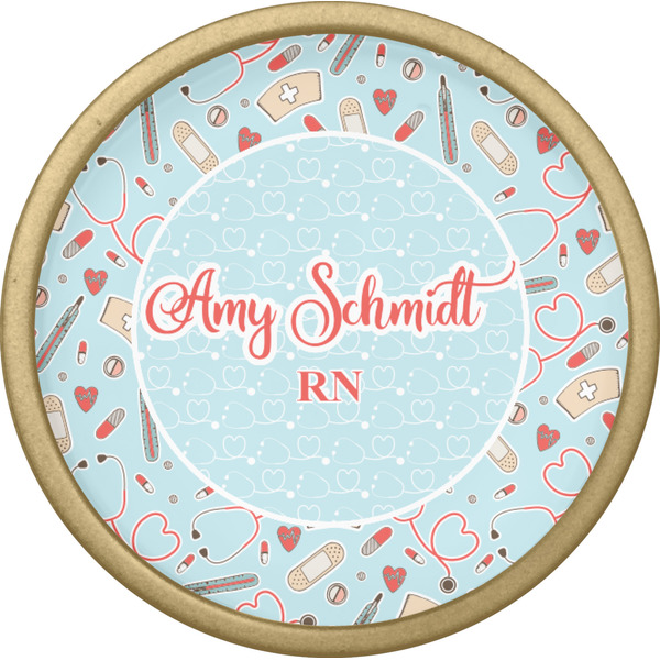 Nurse Cabinet Knob - Gold - Front