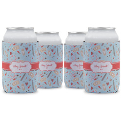 Nurse Can Cooler (12 oz) - Set of 4 w/ Name or Text