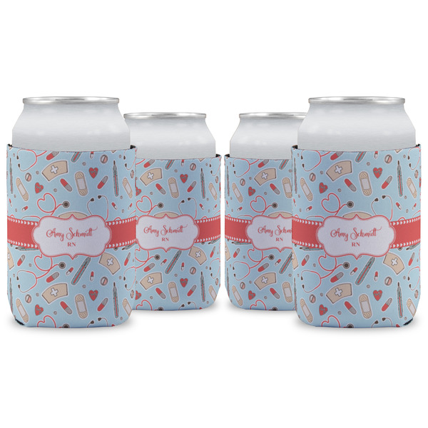 Custom Nurse Can Cooler (12 oz) - Set of 4 w/ Name or Text