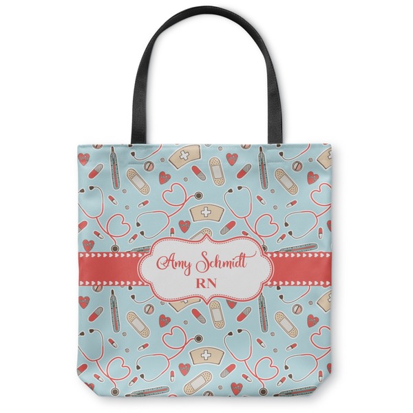 Custom Nurse Canvas Tote Bag - Small - 13"x13" (Personalized)