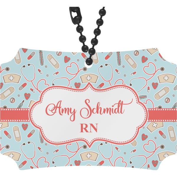 Custom Nurse Rear View Mirror Ornament (Personalized)