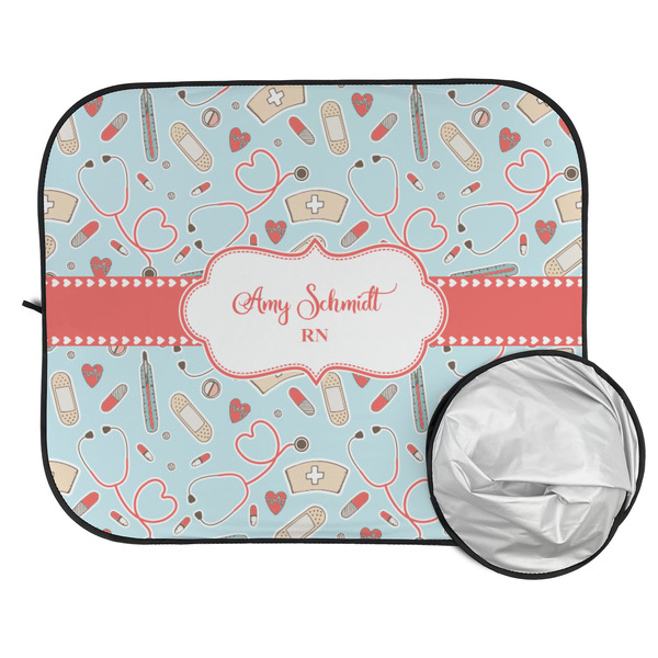 Nurse Car Sun Shades - FOLDED & UNFOLDED