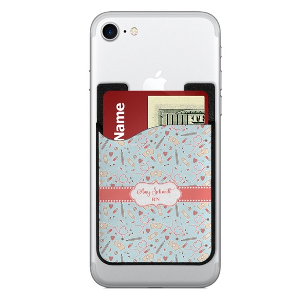 Custom Nurse 2-in-1 Cell Phone Credit Card Holder & Screen Cleaner (Personalized)