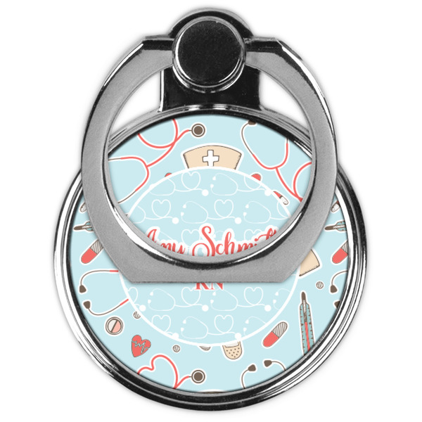 Nurse Cell Phone Ring Stand & Holder - Front (Collapsed)