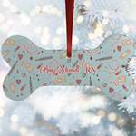 Nurse Ceramic Dog Ornament w/ Name or Text