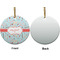 Nurse Ceramic Flat Ornament - Circle Front & Back (APPROVAL)