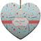 Nurse Ceramic Flat Ornament - Heart (Front)