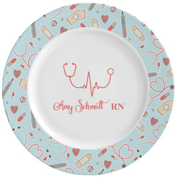 Nurse Ceramic Dinner Plates (Set of 4) (Personalized)