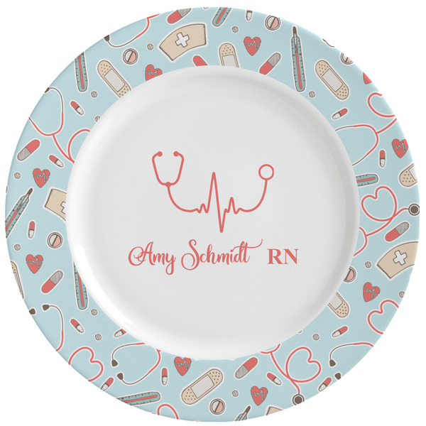 Custom Nurse Ceramic Dinner Plates (Set of 4) (Personalized)