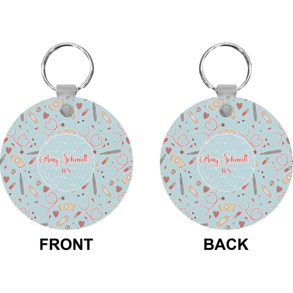 Nurse Circle Keychain (Front + Back)