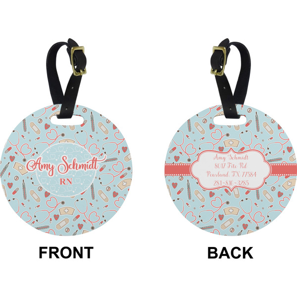 Nurse Circle Luggage Tag (Front + Back)