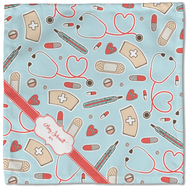 Nurse Cloth Napkins - Personalized Lunch (Single Full Open)