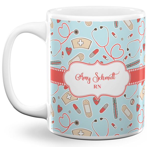 Custom Nurse 11 Oz Coffee Mug - White (Personalized)
