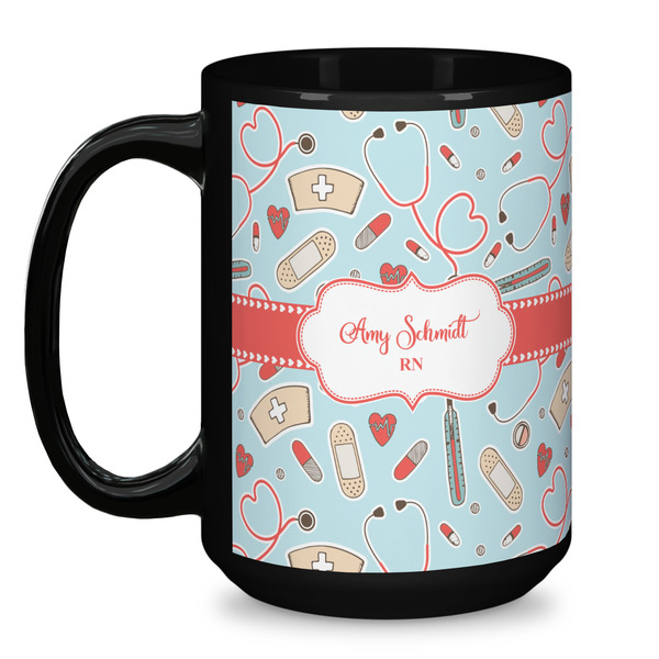 Nurse Coffee Mug - 15 oz - Black