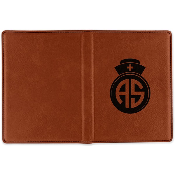 Nurse Cognac Leather Passport Holder Outside Single Sided - Apvl