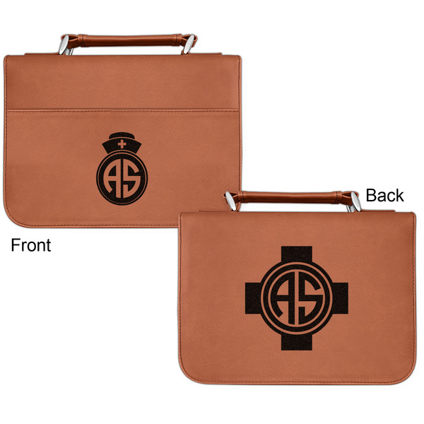 Nurse Cognac Leatherette Bible Covers - Small Double Sided Apvl