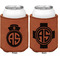 Nurse Cognac Leatherette Can Sleeve - Double Sided Front and Back