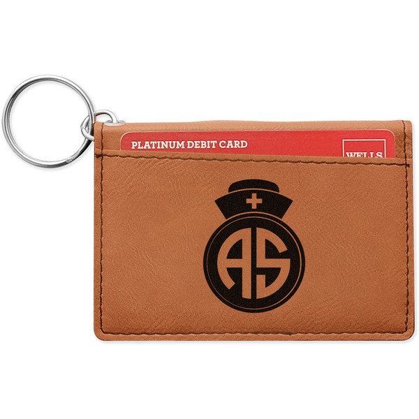 Custom Nurse Leatherette Keychain ID Holder (Personalized)
