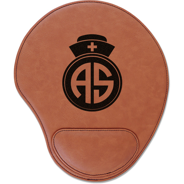 Custom Nurse Leatherette Mouse Pad with Wrist Support (Personalized)