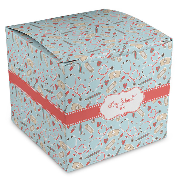 Custom Nurse Cube Favor Gift Boxes (Personalized)
