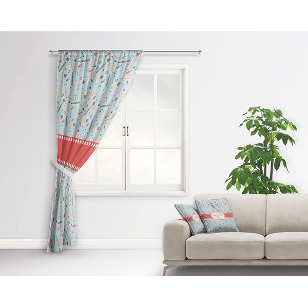 Nurse Curtain With Window and Rod - in Room Matching Pillow