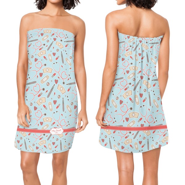 Nurse Custom Bath Wrap - Front & Back View