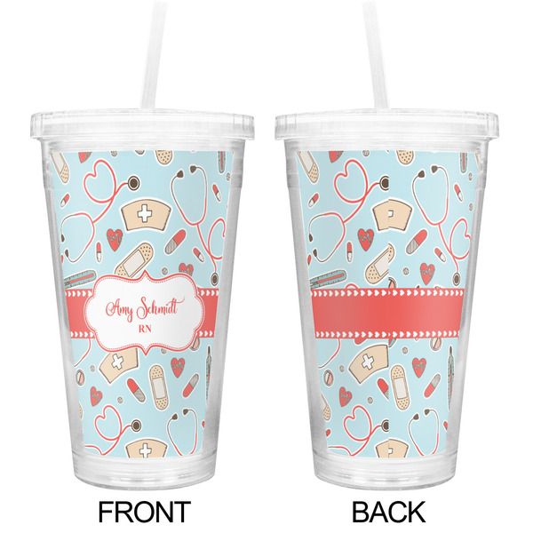 Nurse Double Wall Tumbler with Straw - Approval