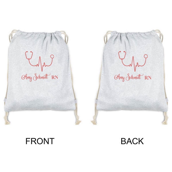 Nurse Drawstring Backpacks - Sweatshirt Fleece - Double Sided - APPROVAL