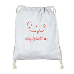 Nurse Drawstring Backpack - Sweatshirt Fleece - Double Sided (Personalized)