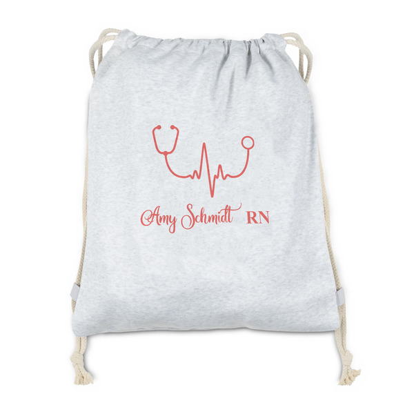Custom Nurse Drawstring Backpack - Sweatshirt Fleece - Double Sided (Personalized)