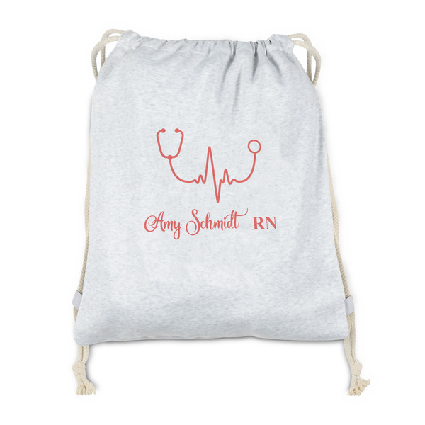 Custom Nurse Drawstring Backpack - Sweatshirt Fleece - Single Sided (Personalized)