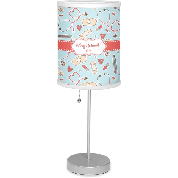 Custom Nurse Lamp with Drum Shade (Personalized)