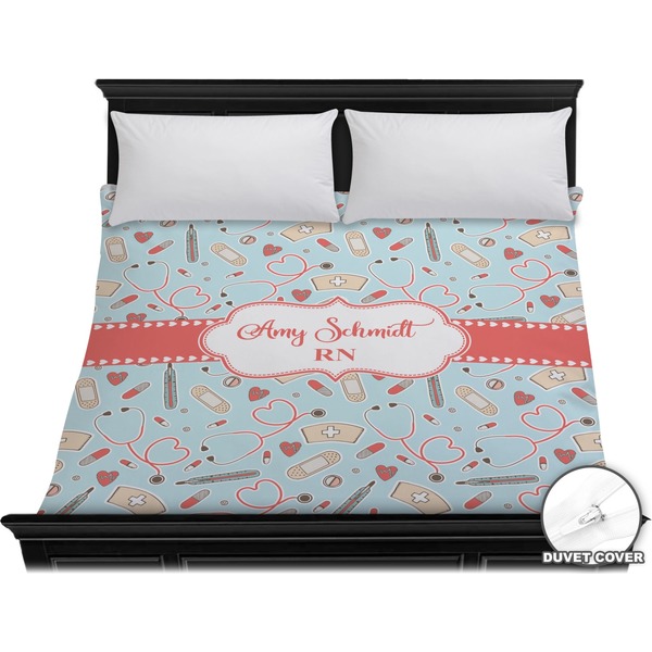Custom Nurse Duvet Cover - King (Personalized)