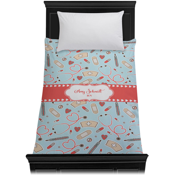 Nurse Duvet Cover - Twin - On Bed - No Prop