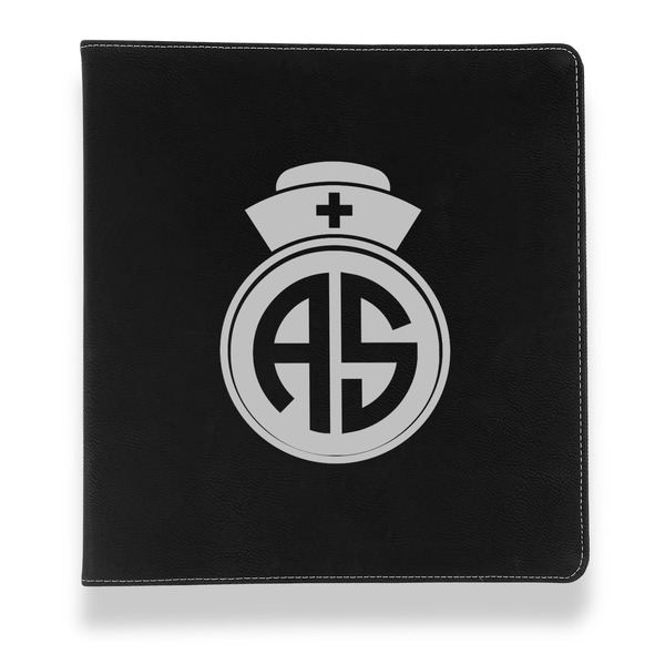 Nurse Leather Binder - 1" - Black - Front View