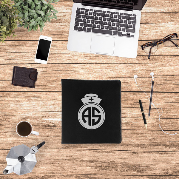 Nurse Leather Binder - 1" - Black - Lifestyle