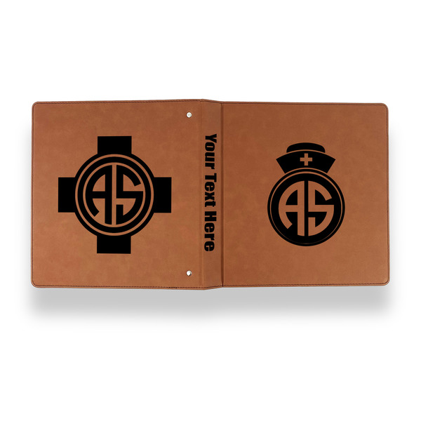 Nurse Leather Binder - 1" - Rawhide - Back Spine Front View